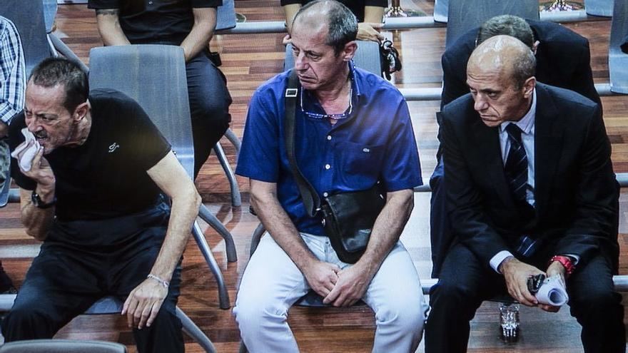 Fotografía tomada desde una de las pantallas de la sala de prensa de la Audiencia Provincial de Málaga.