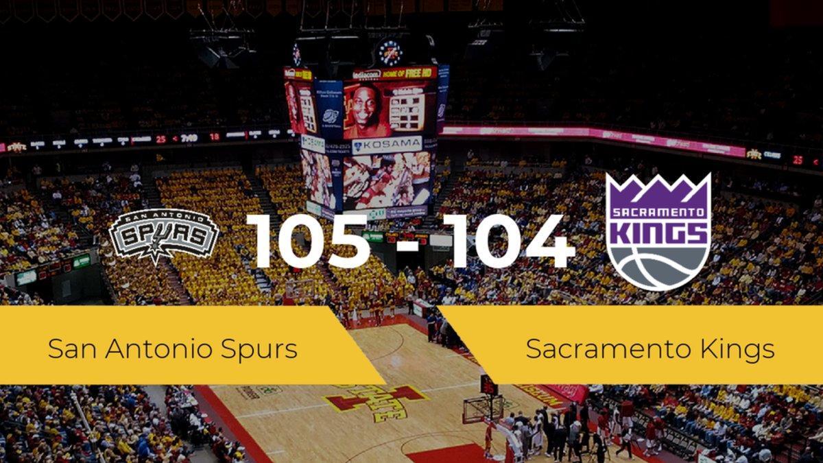 San Antonio Spurs se queda con la victoria frente a Sacramento Kings por 105-104