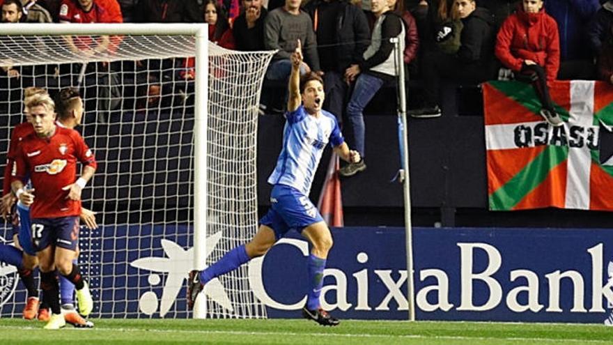 Su estreno goleador llegó frente a Osasuna en El Sadar, aunque no sirvió para puntuar.