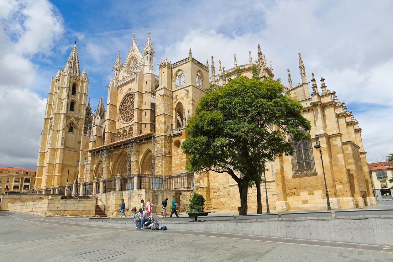 Vista de la Catedral de León.