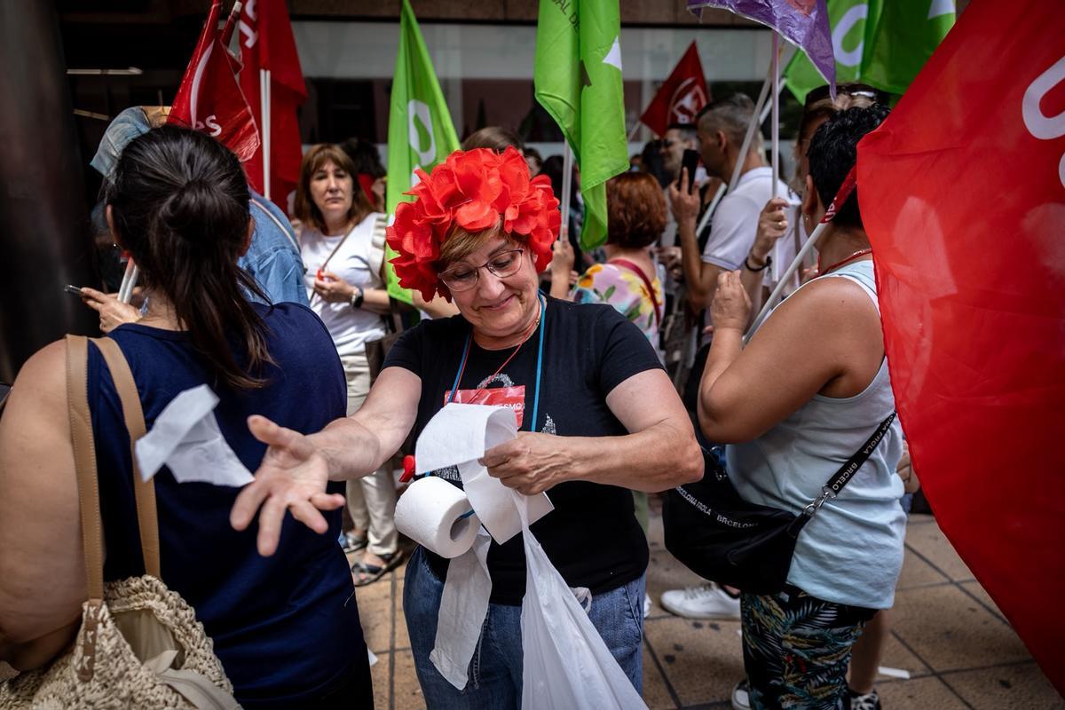 Imagen de la concentración realizada este lunes.