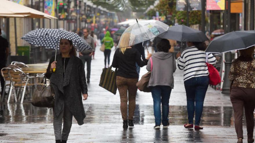 Lluvias este lunes en Las Palmas de Gran Canaria.