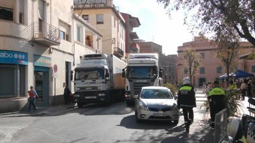 Imatge de l&#039;incident el passat 7 de maig a la plaça del Gra de Figueres