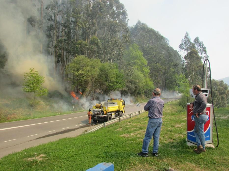 Incendio en la zona de Llanes