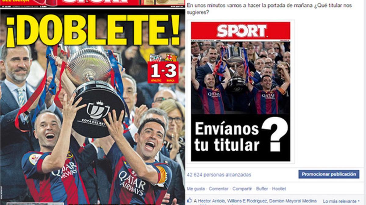 Hacemos la portada de la Copa del Rey con ayuda de nuestros lectores