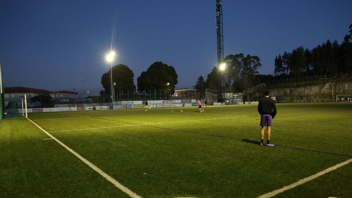 El campo de fútbol de Monte da Vila.