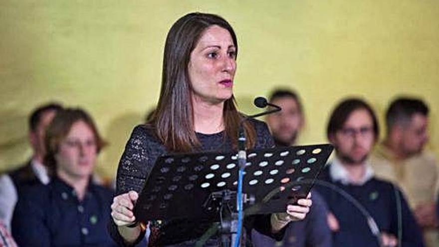 La diputada de Vox Ana Vega, en un acte electoral del partit