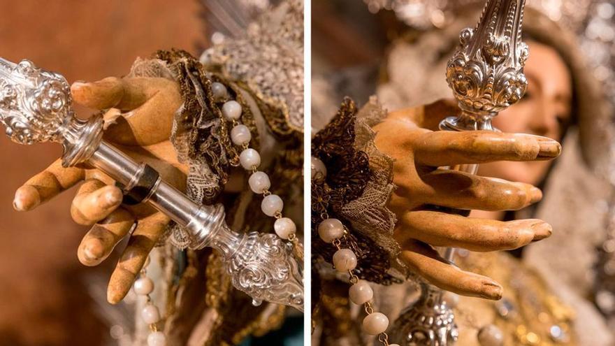 La Virgen del Rosario de la Macarena sufre un "leve incidente" en una mano y la Hermandad anuncia una restauración de urgencia