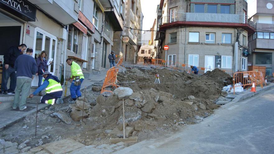 Cambios de tráfico en Portonovo por las obras en la plaza Méndez Núñez