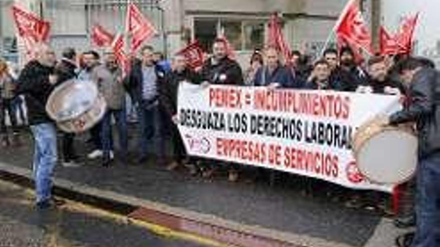 La protesta en Barreas./ A. Villar