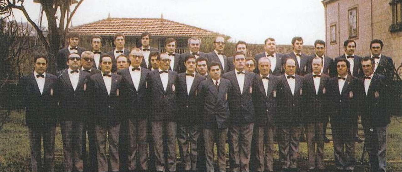 El Coro Asturiano de La Calzada, el 11 de febrero de 1973.