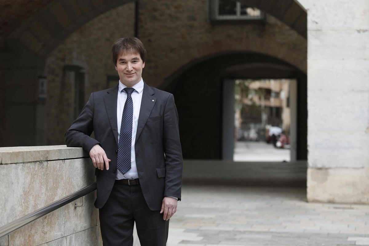 Xavier Guitart, al pati de la Delegació del Govern a Girona.