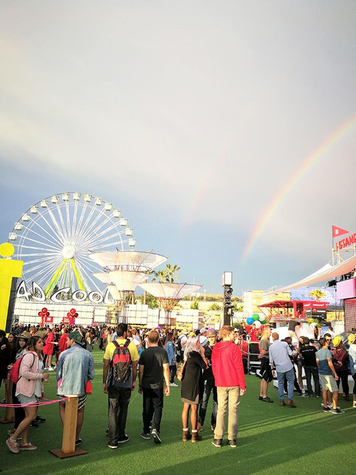 Festival 'Mad Cool':  un espectacular arcoiris apareció en 'Mad Cool'