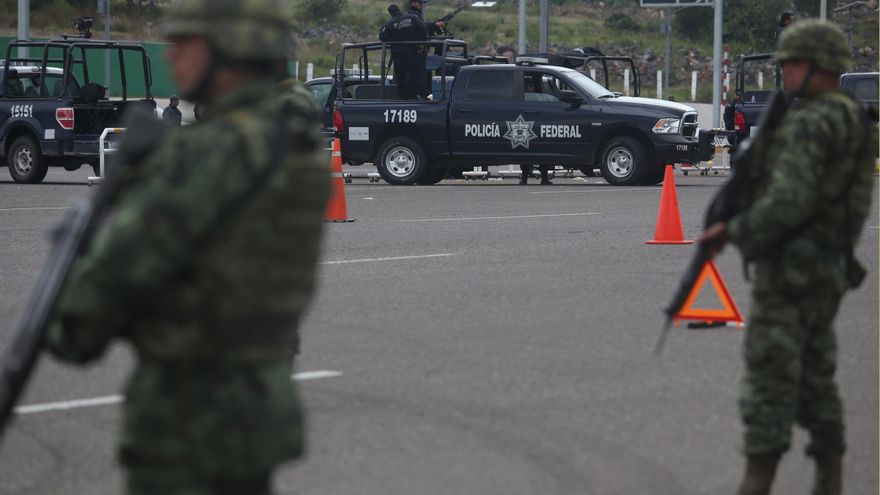 Imagen de archivo de militares y miembros de la Policía Federal mexicana.