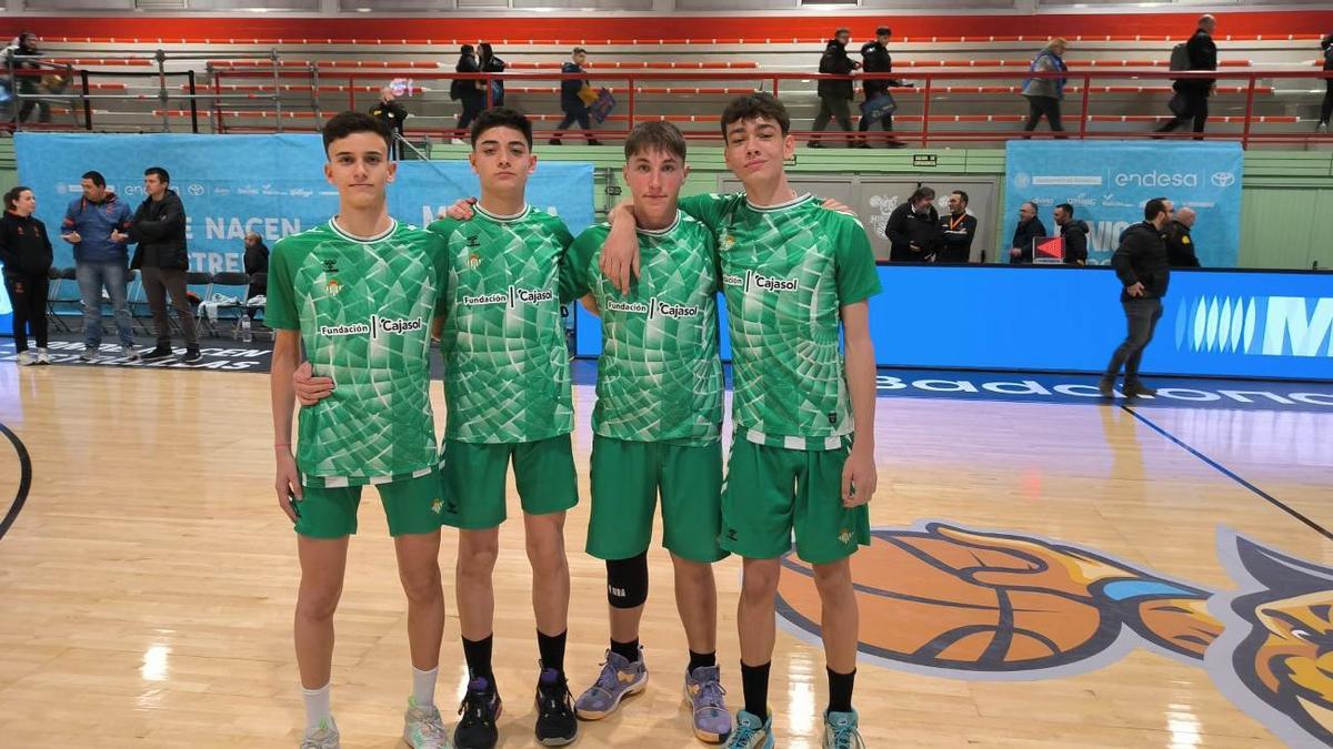 El cuarteto cordobés del Real Betis presente en la Minicopa de baloncesto.