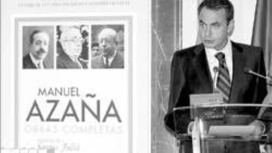 Zapatero: &quot;Azaña se sentiría muy orgulloso de la España actual&quot;