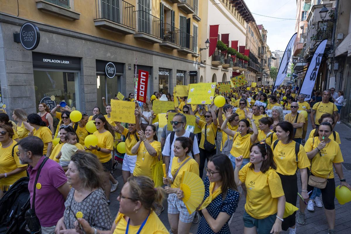 La manifestación del sector educativo 0-3 en imágenes