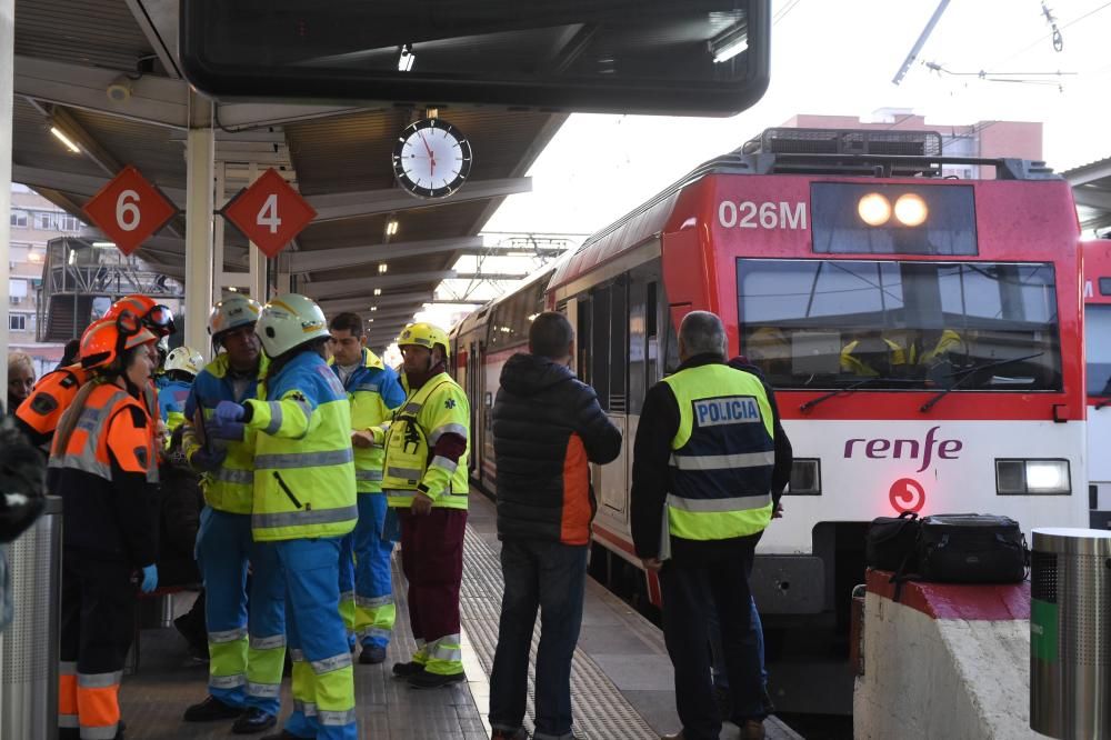 Accidente de un tren de Cercanías en Alcalá de Henares