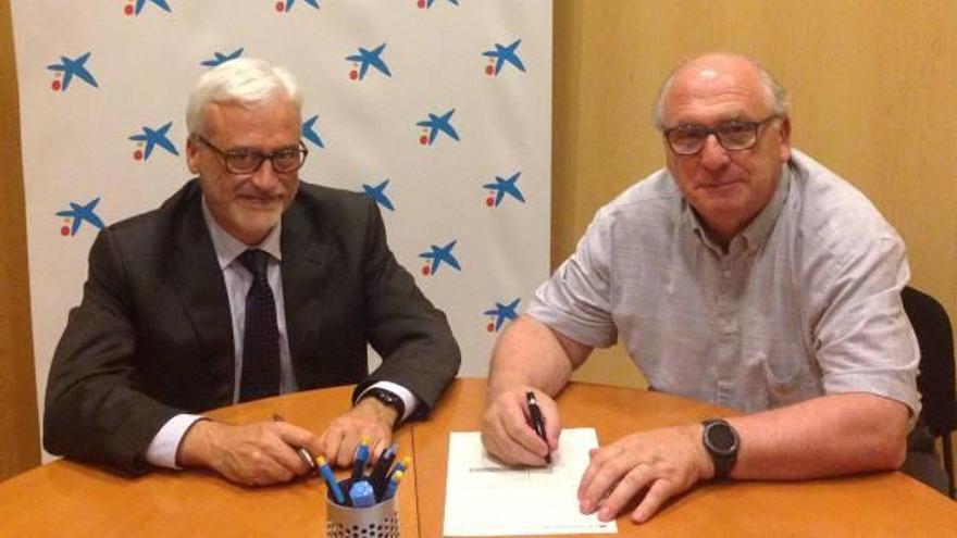 Josep Blanch i Ernest Plana van signar ahir l&#039;acord.