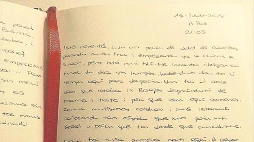 «El diario que he hecho en el viaje está escrito en lagarteiru»