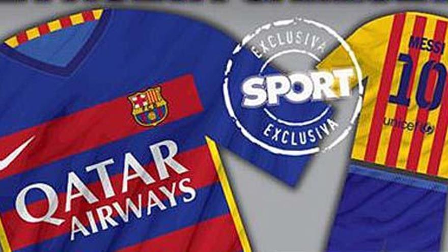 Así sería la camiseta del Barcelona con rayas horizontales.