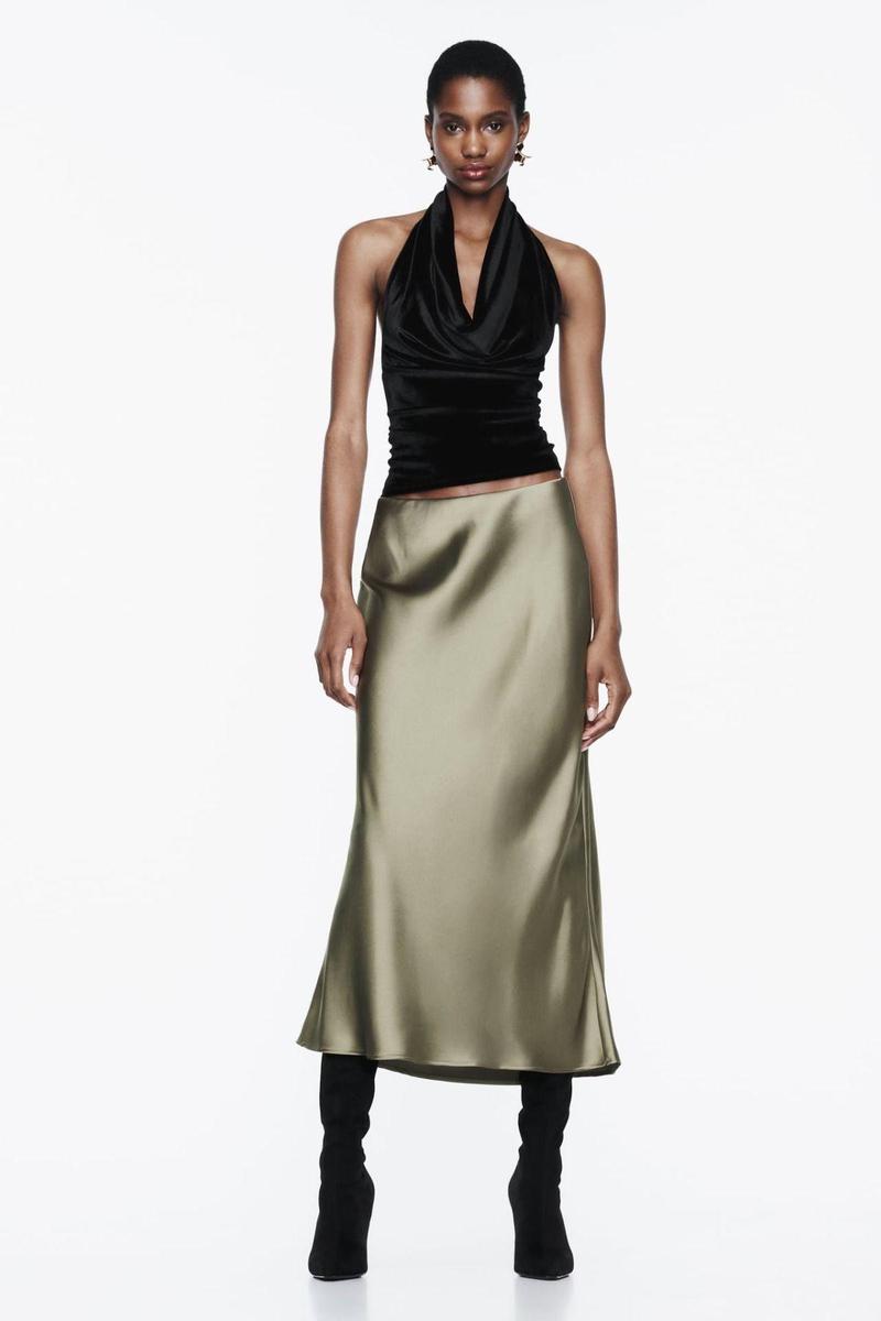 Zara faldas midi rebajas hotsell