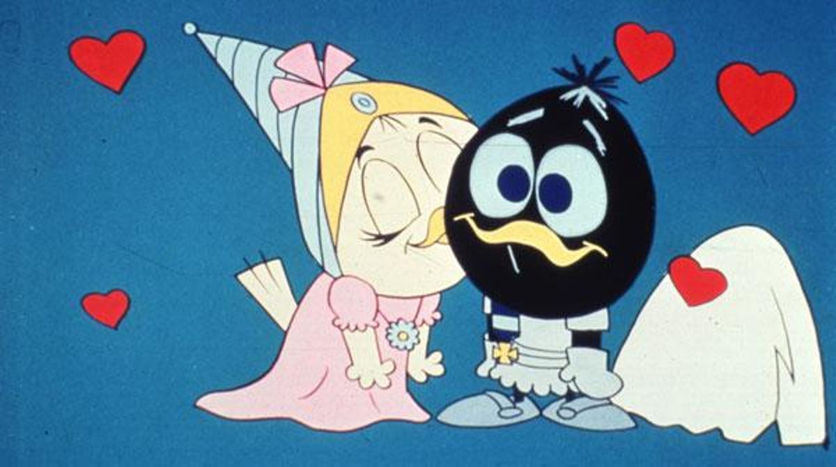 Inici d’un dels episodis de la sèrie d’animació protagonitzada pel pollet Calimero.