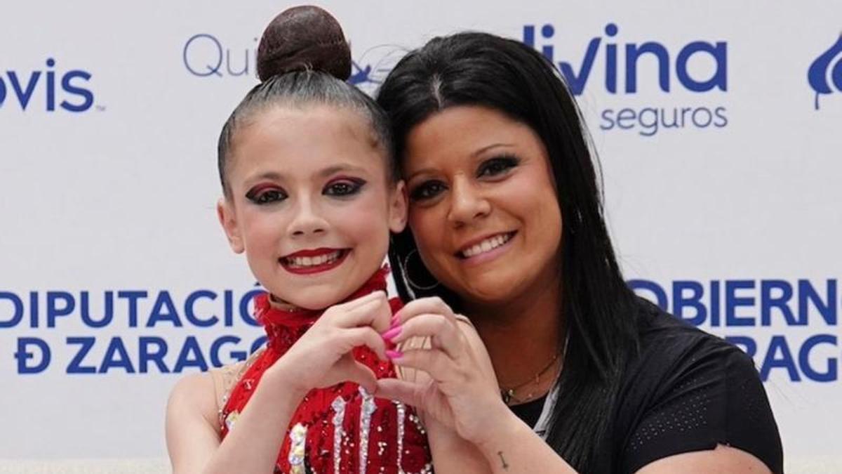 Valeria López y su ténico Lorena Antuña.
