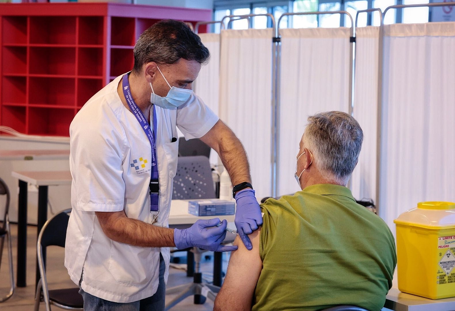 Inicio de la vacunación en el Recinto Ferial de Los Realejos