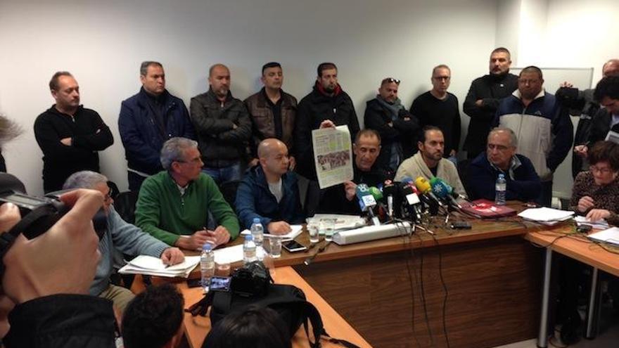 Rueda de prensa del comité de trabajadores de Limasa.