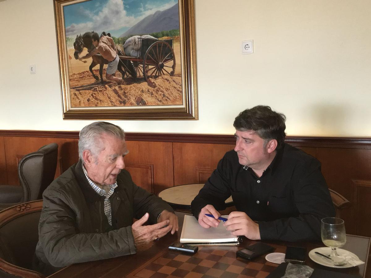 Miguel Barceló y Martín Sanz durante sus encuentros para preparar el libro