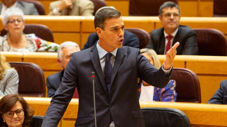 Pedro Sánchez en el Pleno del Senado