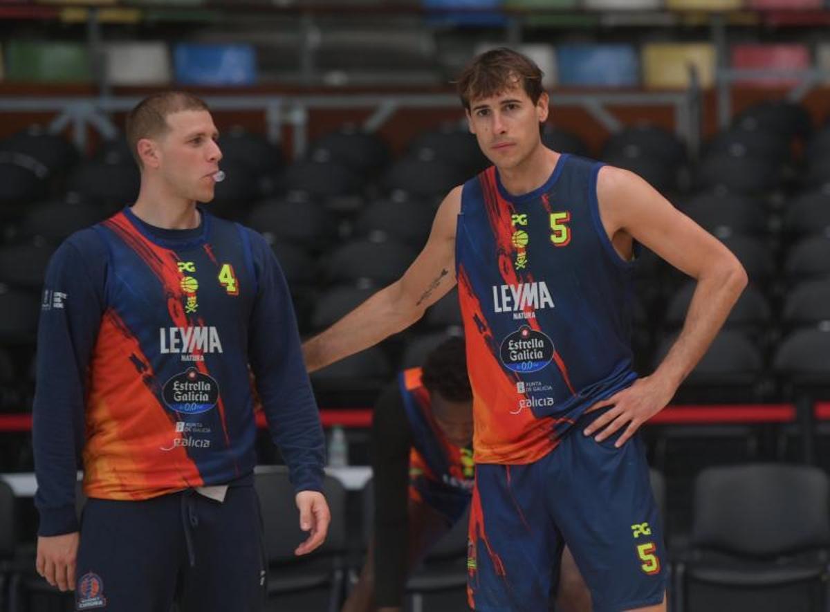 Paul Jorgensen y Guillem Jou, en una sesión de trabajo antes de la 'Final Four'