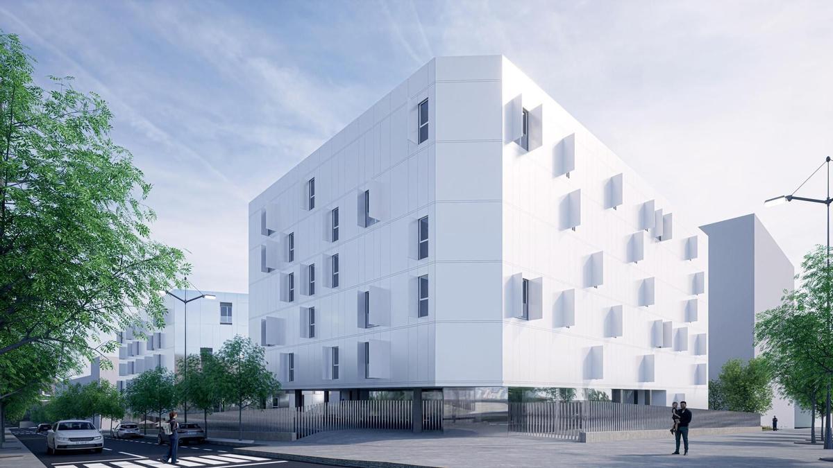 Diseño del nuevo edificio de 131 viviendas en Tamaraceite, Gran Canaria.