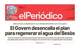 La portada de EL PERIÓDICO del 17 de marzo de 2025