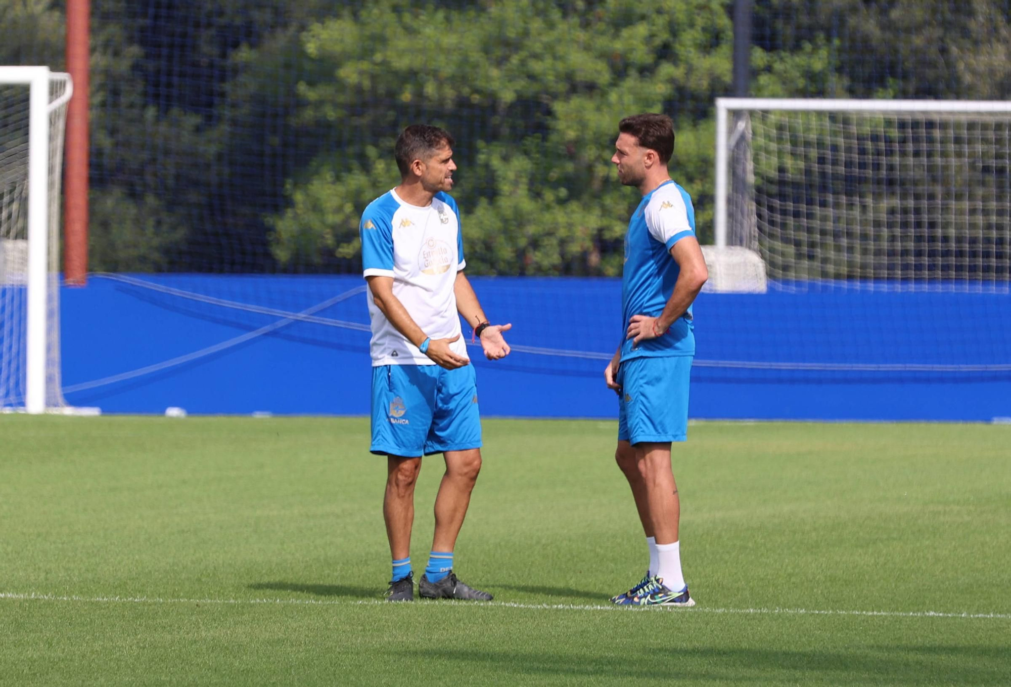 Primer entrenamiento de Luismi Cruz en Abegondo