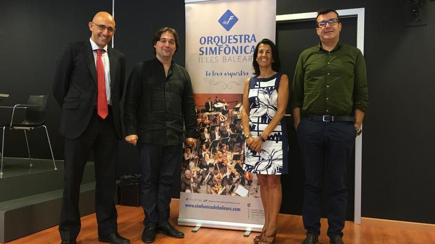 Antonio Sánchez, Pablo Mielgo, Joana Català y Pere Bonet han presentado esta mañana el ciclo Estius Simfònics.