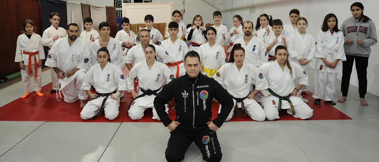 Marcelo Machado, durante el entrenamiento de ayer en la Fundación.