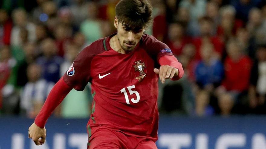 André Gomes, en el partido de Portugal ante Islandia.