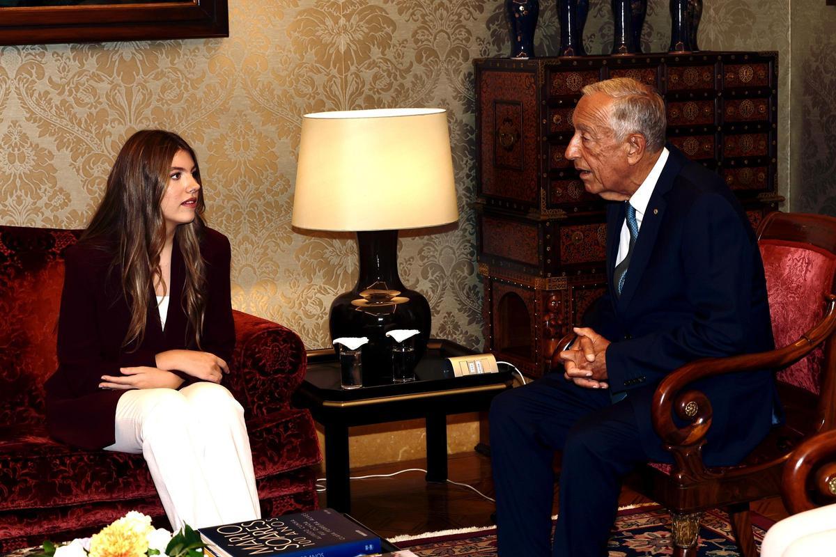 La infanta Sofía y Marcelo Rebelo de Sousa.