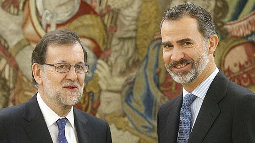 Mariano Rajoy, con Felipe VI.