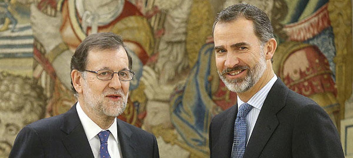 Mariano Rajoy, con Felipe VI.