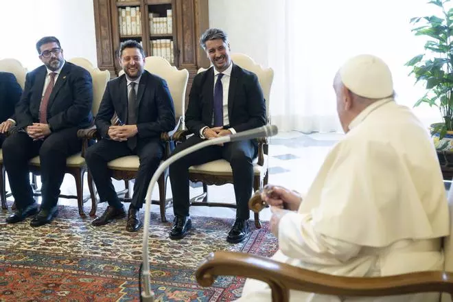 Luis Yeray Gutiérrez con el papa Francisco