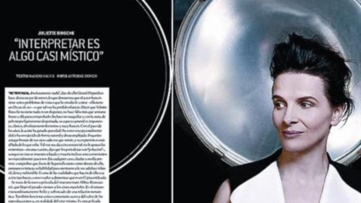 La entrevista con Binoche en el nuevo 'Dominical'.