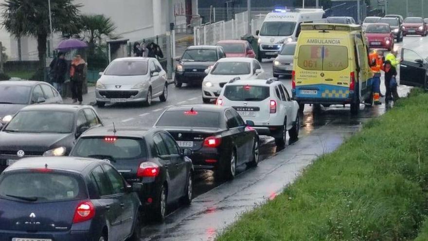 El accidente generó retenciones en la rúa de Amio