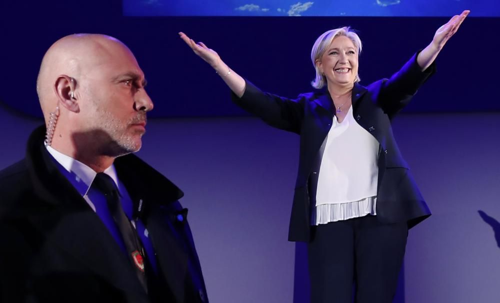 Marine Le Pen celebra el resultado electoral