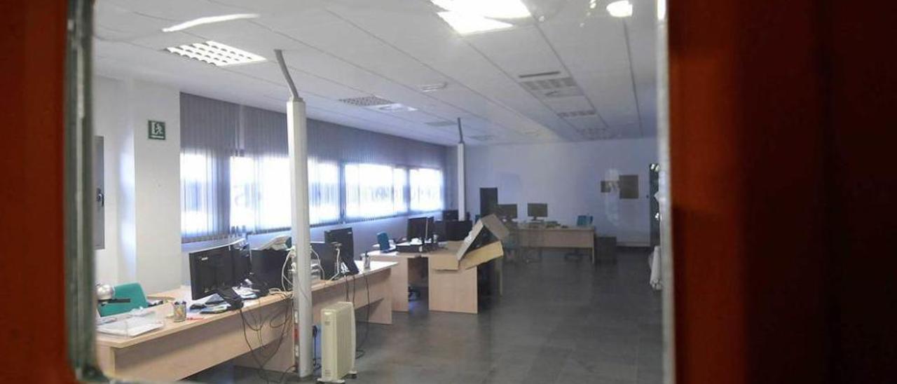 Uno de los despachos del centro, ya sin trabajadores, el pasado 29 de enero.