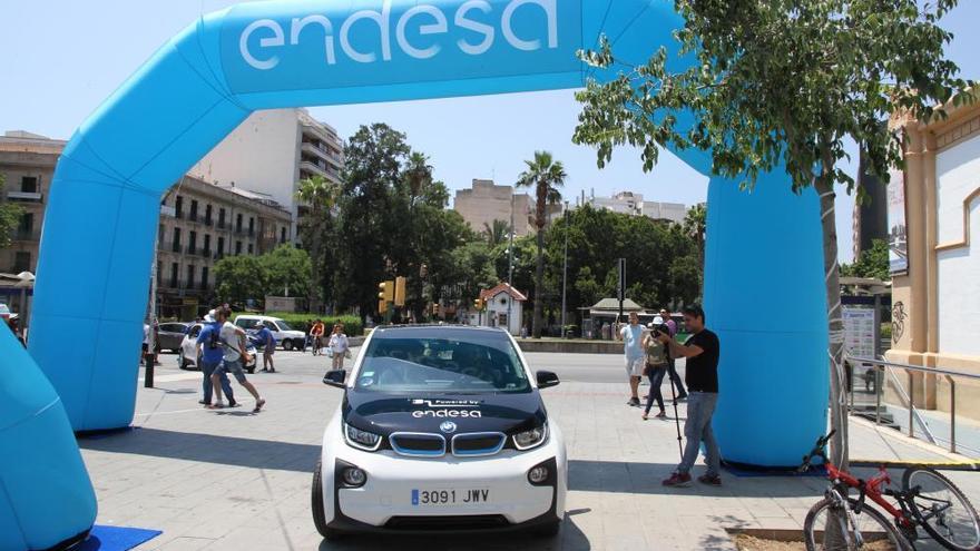 Der BMW i3 bei seiner Ankunft im Zentrum von Palma.