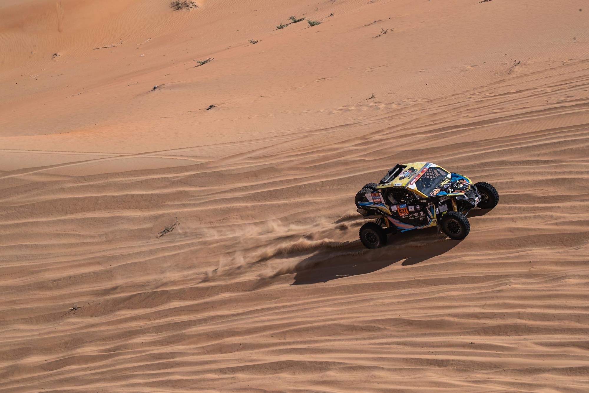 Podio en la meta del Dakar de Peñate