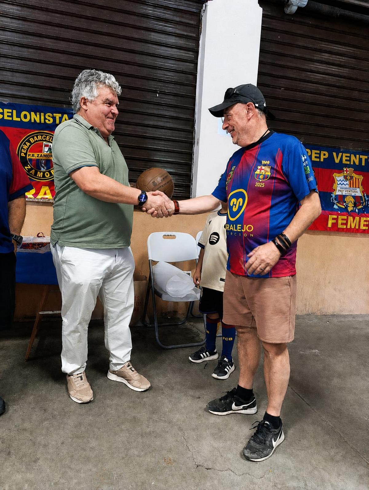 Onésimo Sánchez, con la Peña Viriato